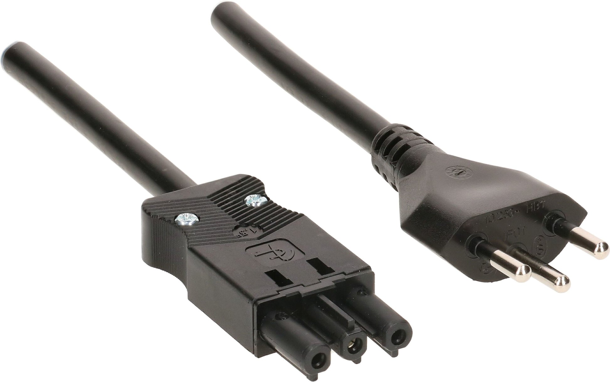 Max Hauri AG Netzkabel, T12 auf GST18I3, montiert, 10 m, Schwarz, 139975