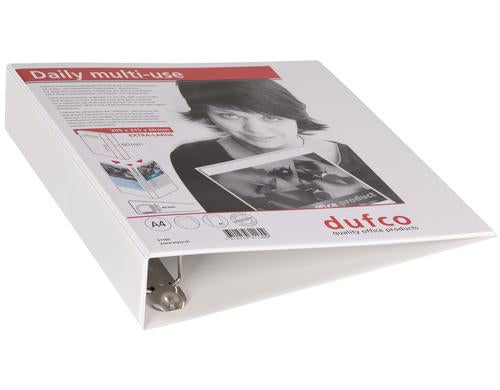 Dufco 31160 Präsentationsringbuch – 4-Ring Ø 45 mm – für A4 – Rückenbreite 5,4 cm – mehrfarbig