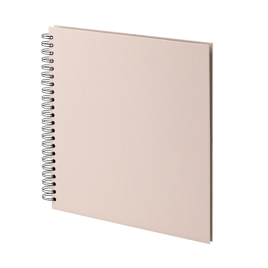 Rössler Fotobuch, Spiralbindung, 60 schwarze Seiten, 29 × 29 cm, Karton, Altrosa