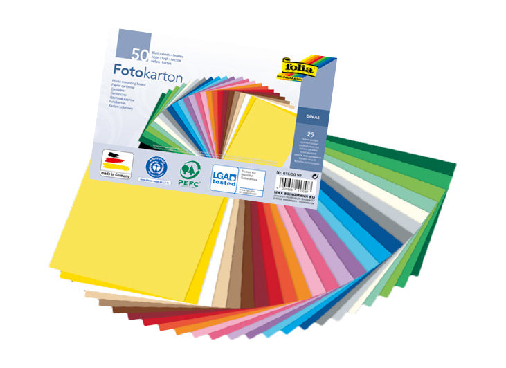Folia Fotokarton – A4 – 300 g/m² – goldgelb – 50 Blatt