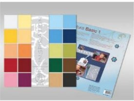 URSUS Fotokarton Leinenstruktur – 30,5 × 30,5 cm, Mehrfarbig, 220 g/m² – 20 Blatt