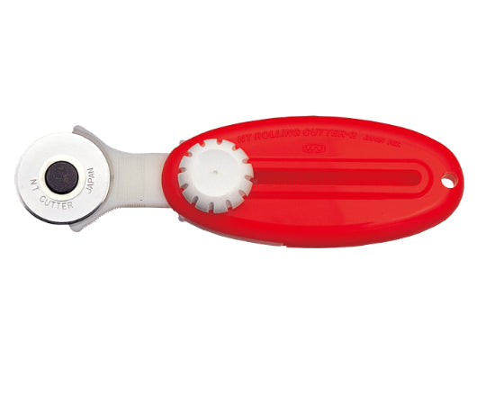 NT Cutter Rollenschneider – Länge 190 mm, Klingenbreite 28 mm, Rot, inkl. 1 Klinge