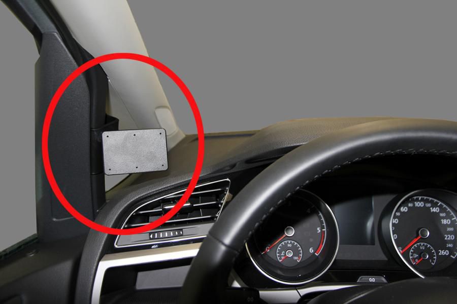 Brodit Auto-Halterung, Montagekonsole – für Volkswagen Touran 2016–2018 – Schwarz, ABS