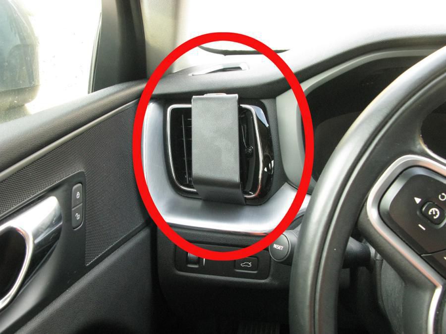 Brodit Fahrzeug-Dock für Smartphones, Handhelds, Navigatoren, Tablets – Autolüftungsmontage – Schwarz