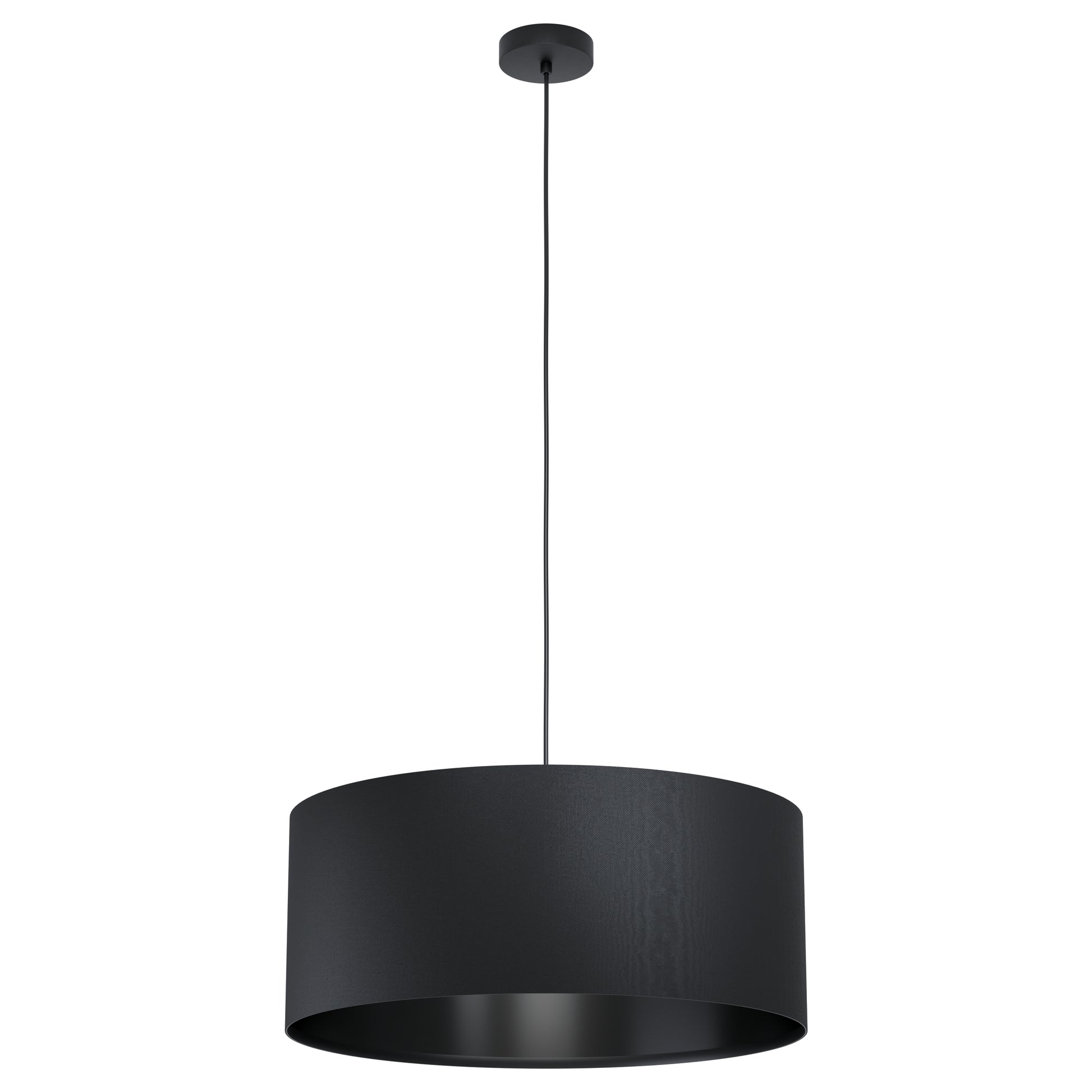 EGLO Hängeleuchte Maserlo 1 – Ø 53 × 110 cm, 40 W, dimmbar, schwarz, E27, exkl. Leuchtmittel