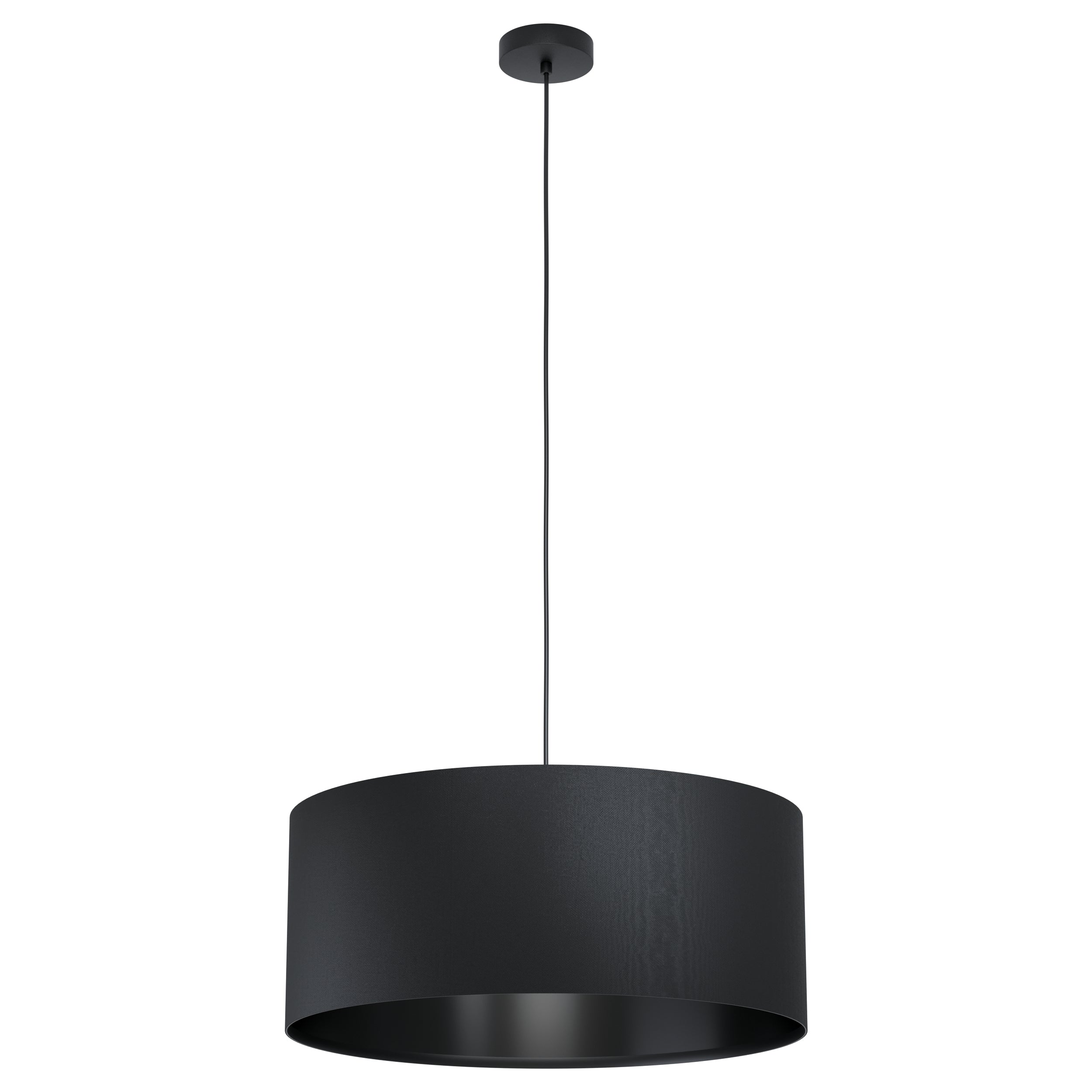 EGLO Hängeleuchte Maserlo 1 – Ø 53 × 110 cm, 40 W, dimmbar, schwarz, E27, exkl. Leuchtmittel