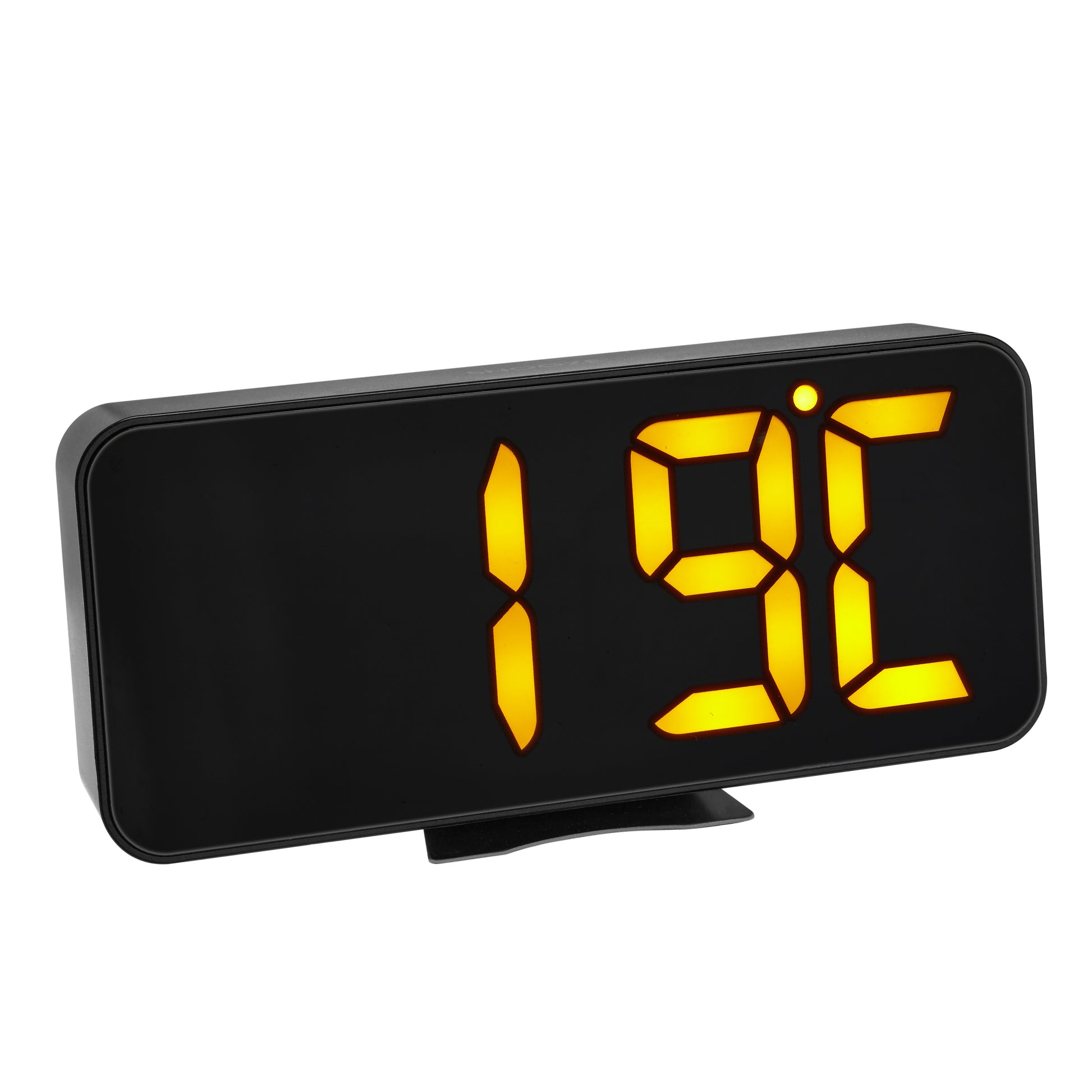 TFA-Dostmann Digitalwecker – Snooze, Thermometer, 17,8 × 8,4 × 3,6 cm, Schwarz