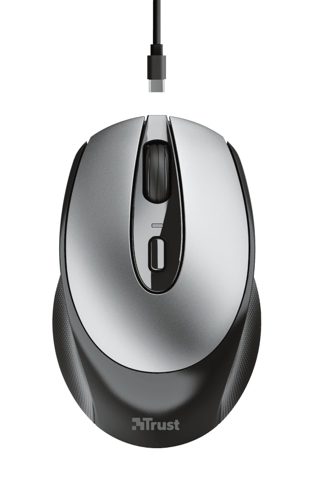 Trust Zaya – Maus – Kabellos (2,4 GHz), 1600 DPI, beidhändig, Schwarz