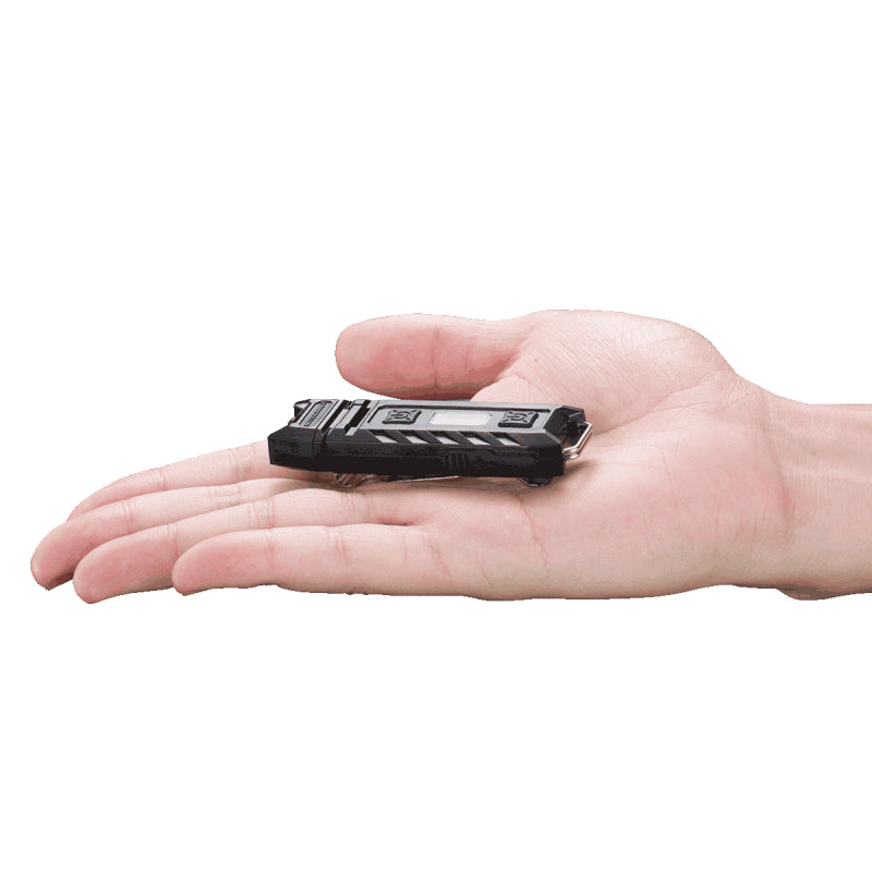 Nitecore Taschenlampe Thumb – 85 lm, 26 m, IP65, USB, Akku – Schwarz
