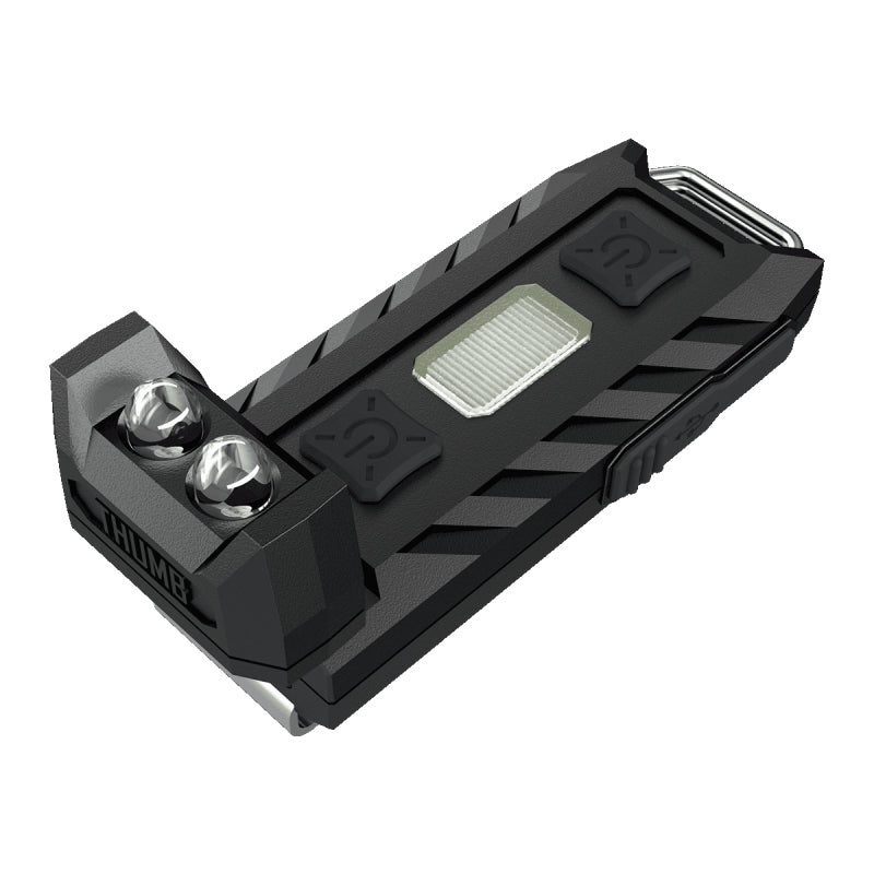 Nitecore Taschenlampe Thumb – 85 lm, 26 m, IP65, USB, Akku – Schwarz