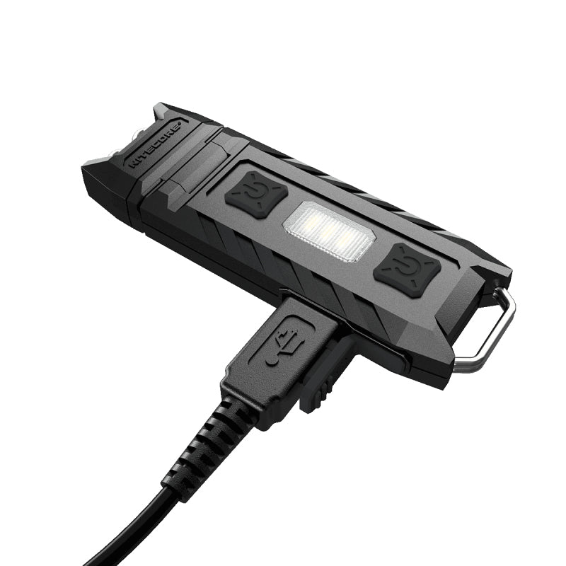 Nitecore Taschenlampe Thumb – 85 lm, 26 m, IP65, USB, Akku – Schwarz