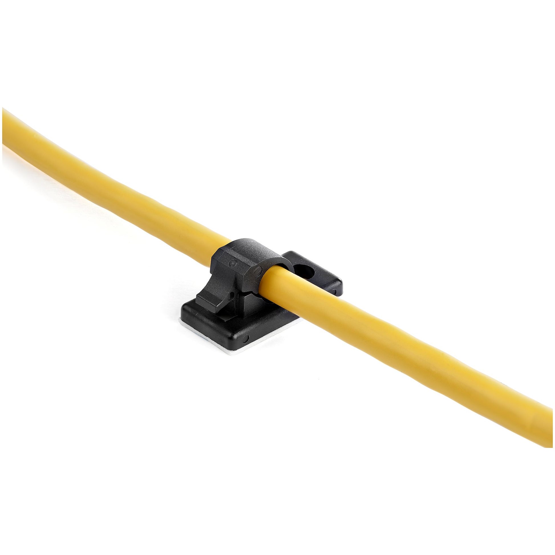 StarTech.com Kabel-Clip – selbstklebend, bis Ø 5,5 mm, 100 Stück, schwarz, 26 × 13 × 12 mm