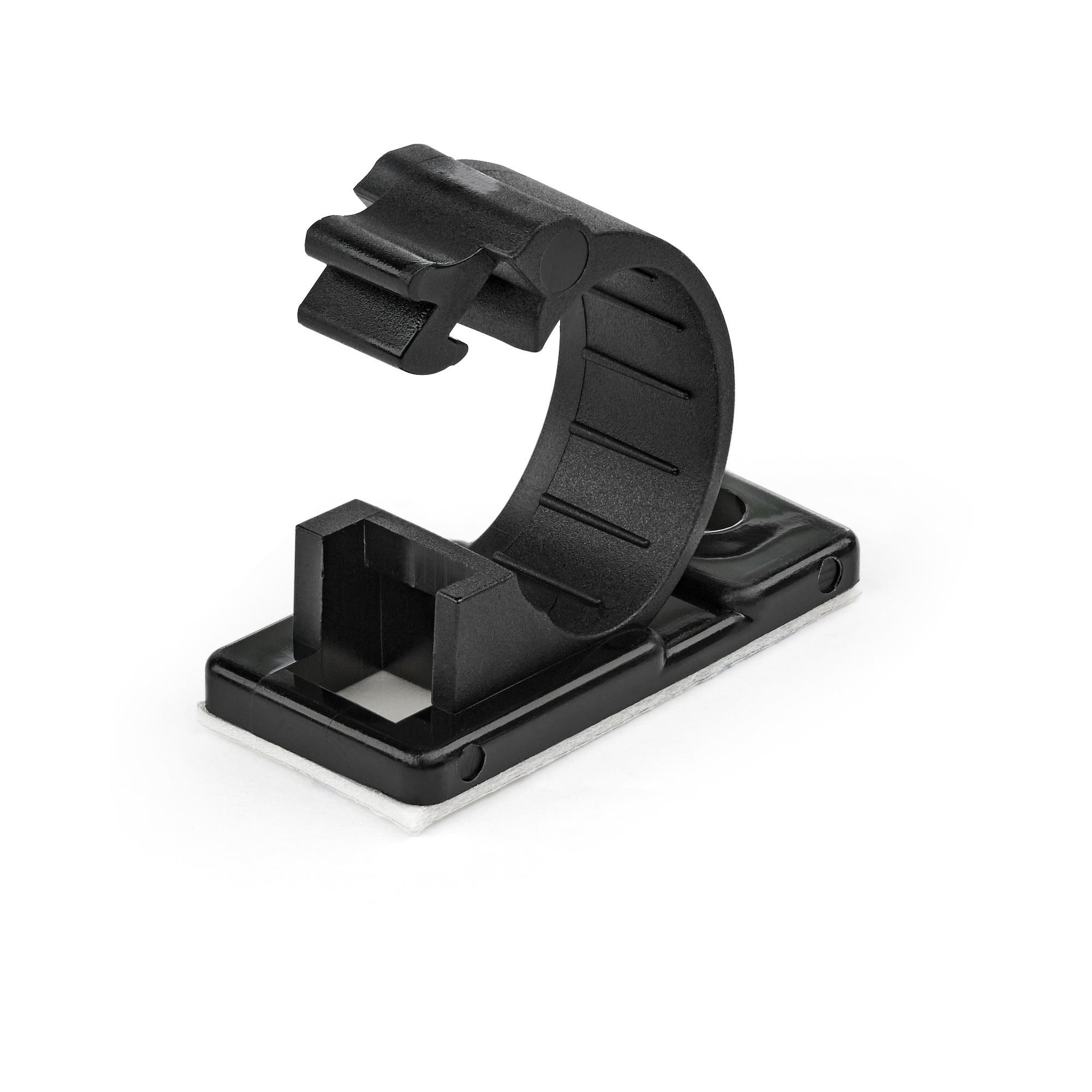 StarTech.com Kabel-Clip – selbstklebend, für Kabel bis Ø 12 mm, 100 Stück, schwarz, 35 × 19 × 17 mm