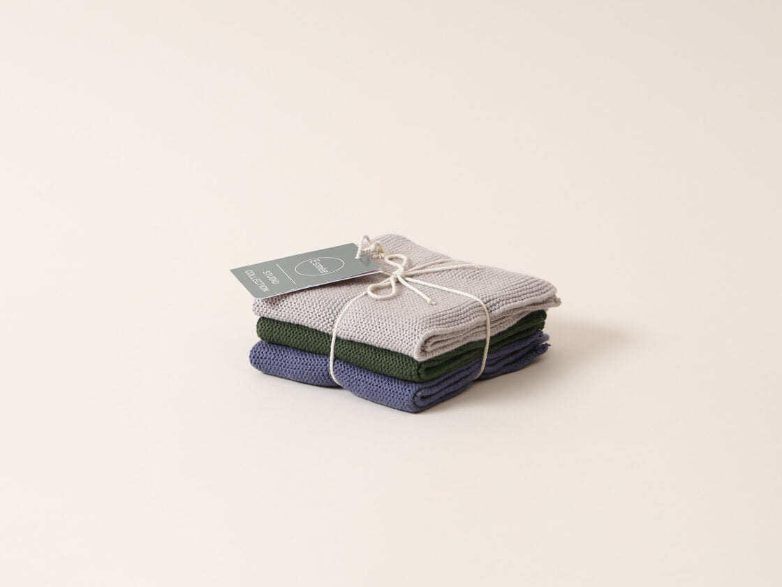 Esmée Reinigungstuch – assortiert – 25 × 25 cm – Baumwolle – 3er-Set