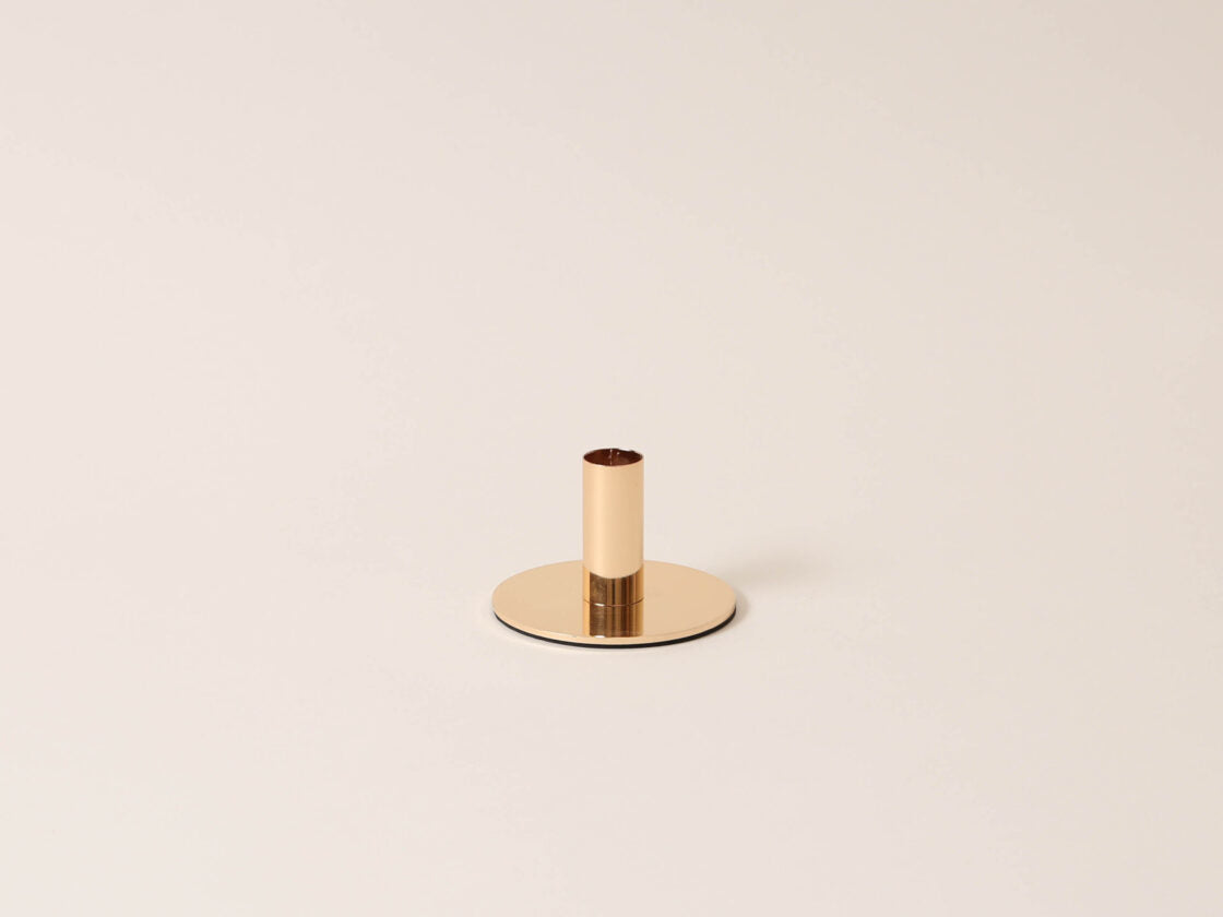 Esmée Kerzenständer – Metall, Gold – Ø 10 × 6,5 cm