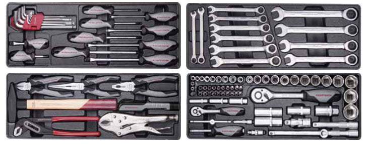 Kraftwerk Werkzeugkiste Basic 1/4+1/2 – Werkzeug-Set, 53,3 cm