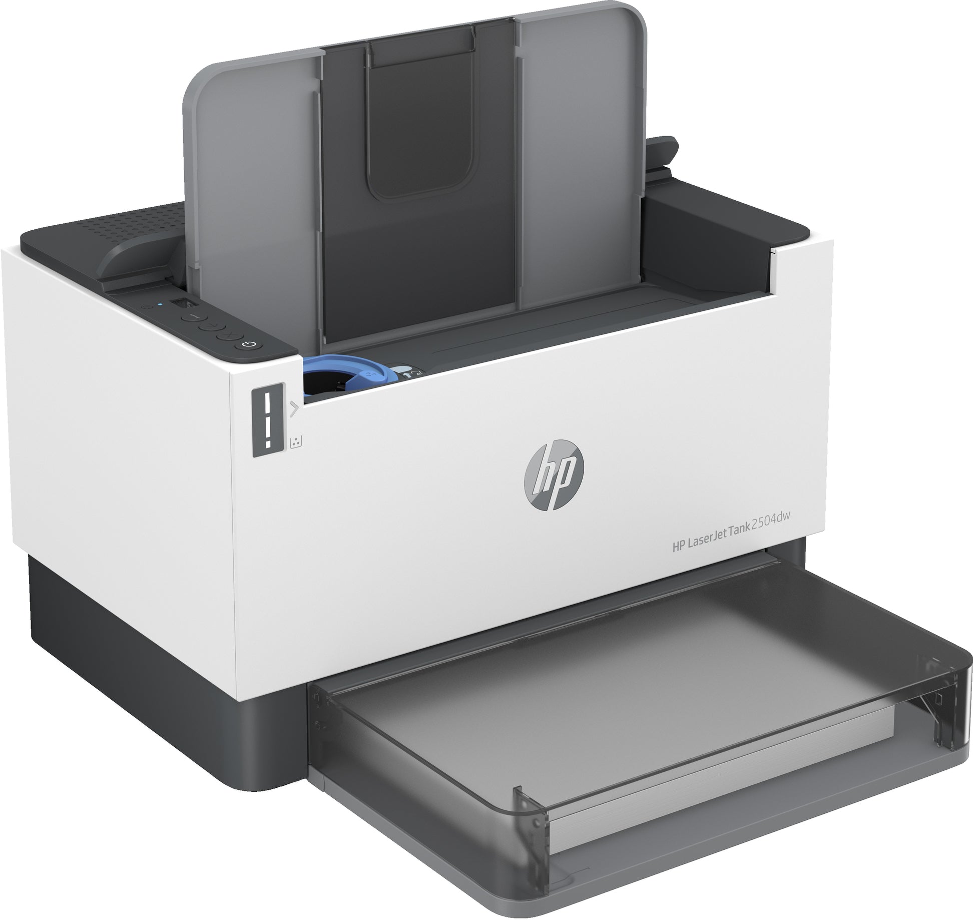 HP LaserJet Tank 2504Dw – A4, S/W, Duplex, 22 S./Min., 600 × 600 dpi, WLAN/LAN/USB, Papier: 250 Blatt