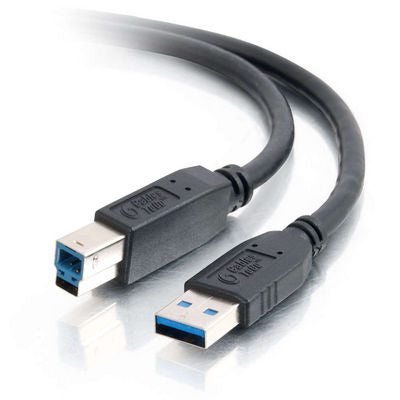 C2G USB-A auf USB-B Kabel – USB 3.2 Gen 1 (5 Gbit/s) – 2 m – Schwarz – für PC und Mac