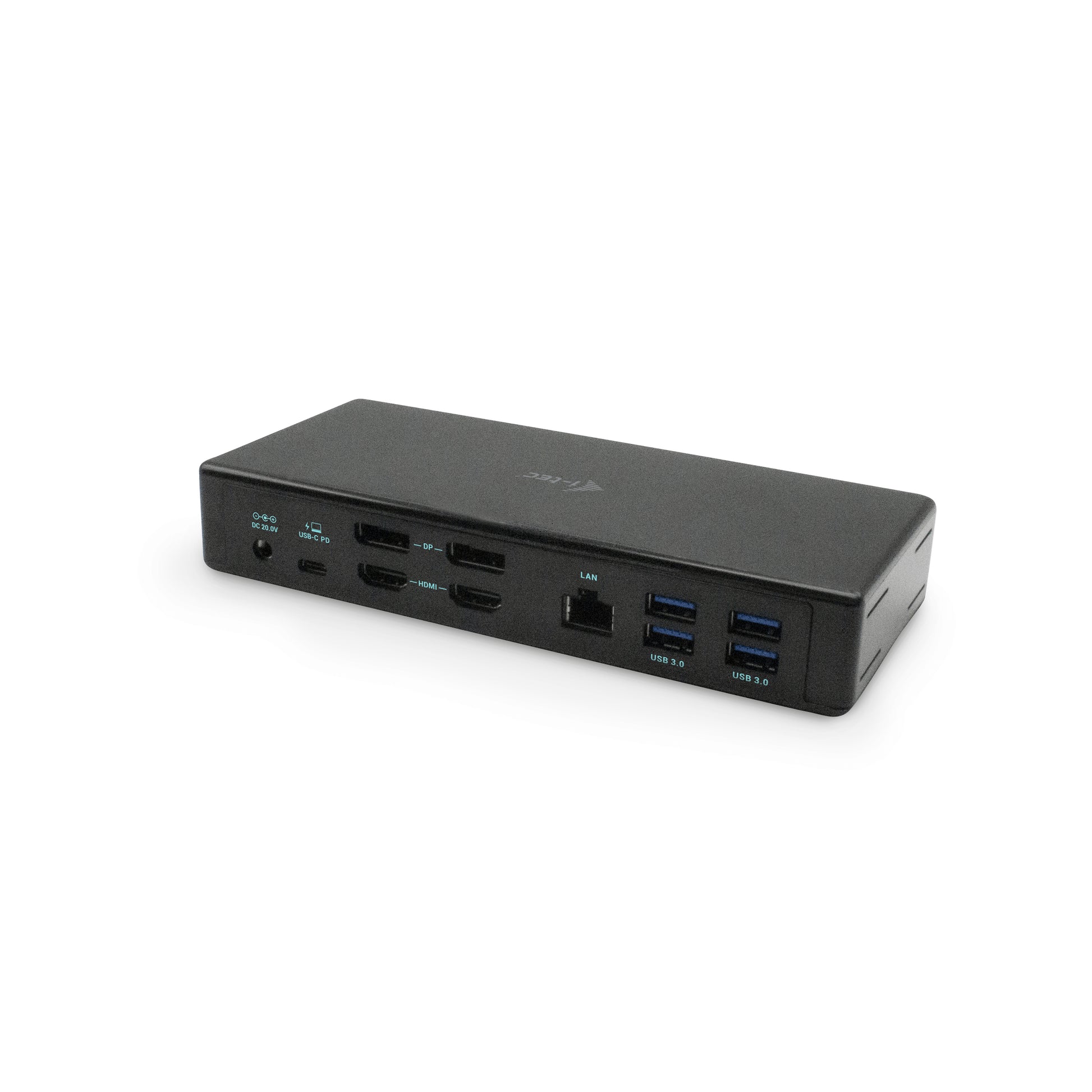i-tec Quattro Dockingstation – USB-C, 2× DP, 2× HDMI, 5× USB-A, 2× USB-C, 85 W PD, GbE, für Windows/Mac/Linux
