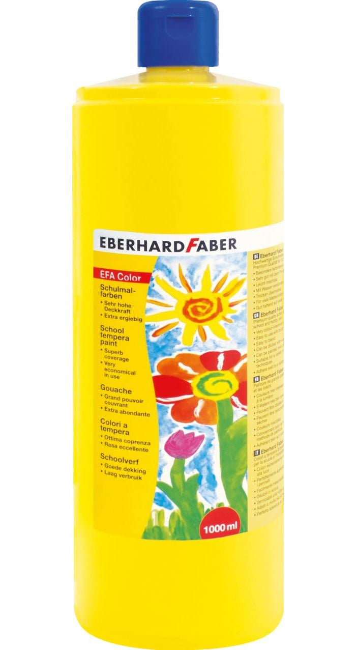 Eberhard Faber Gouache – Kadmiumgelb, 1000 ml, für Papier, Karton & Holz