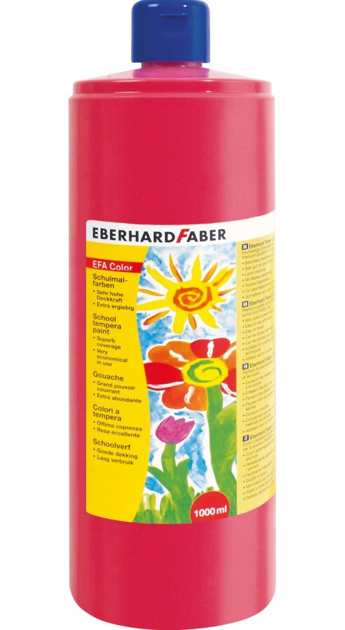 Eberhard Faber Gouache – Permanentkarmin, 1000 ml, für Papier, Karton & Holz