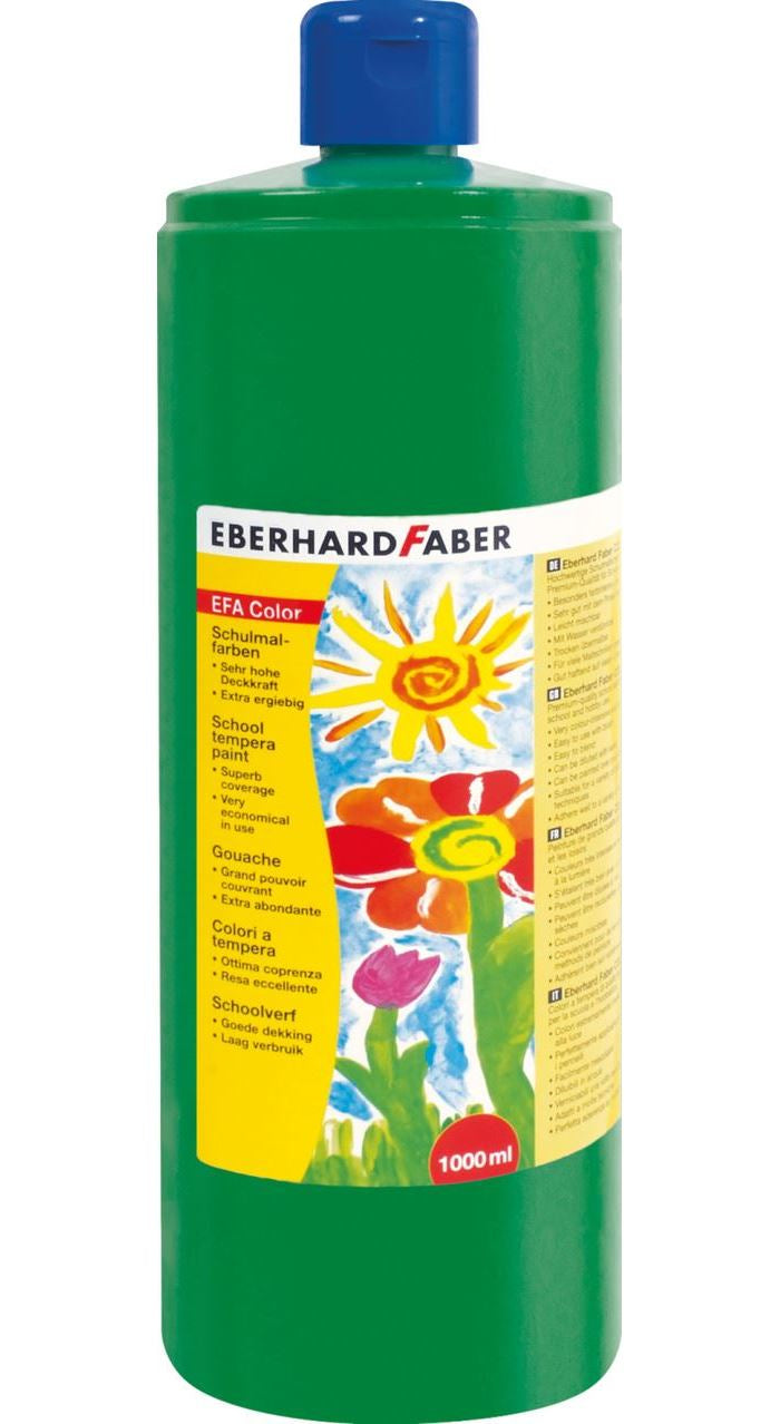 Eberhard Faber Gouache – Permanentgrün, 1000 ml, für Papier, Karton & Holz