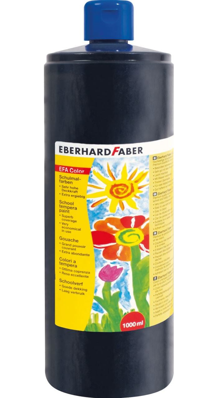 Eberhard Faber Gouache – schwarz, 1000 ml