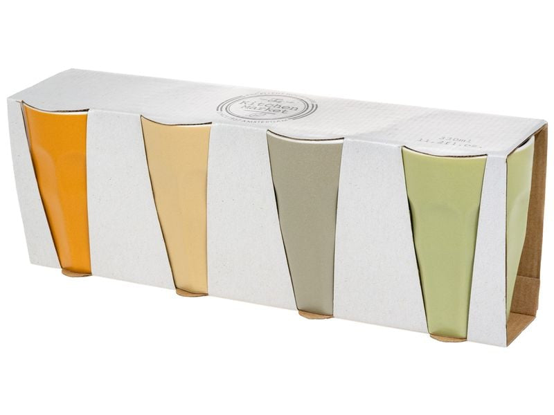 Furber. Becher – 4er Set, 330 ml, Ø 9,0 cm × H 12,5 cm, Porzellan, Mehrfarbig, spülmaschinenfest