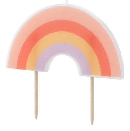 PartyDeco Geburtstagskerzen Regenbogen – mehrfarbig – 4,5 cm – 1 Stk
