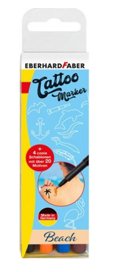 Eberhard Faber Non-Permanent Marker – Rundspitze – Sortiert – 4er-Set – Wasserlöslich