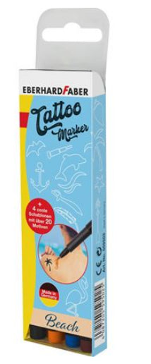 Eberhard Faber Non-Permanent Marker – Rundspitze – Sortiert – 4er-Set – Wasserlöslich