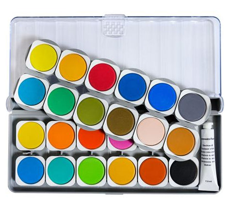 Eberhard Faber WINNER Deckfarbkasten – 24 Farben (inkl. Deckweiss 7,5 ml)