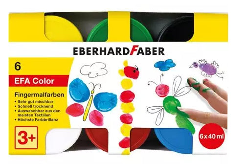 Eberhard Faber Fingerfarben – 6 Farben – 6×40 ml (240 ml)