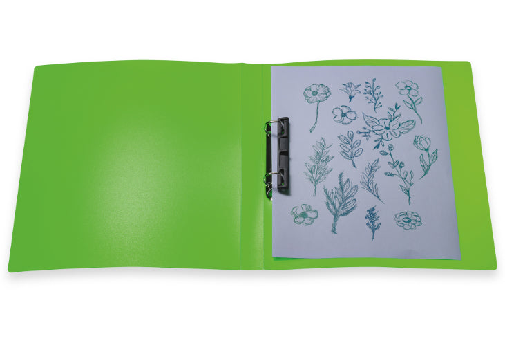 HERMA Ringbuch – A4 Hochformat – 2-Ring, Rücken 35 mm – Neongrün, Kunststoff, mit Niederhalter