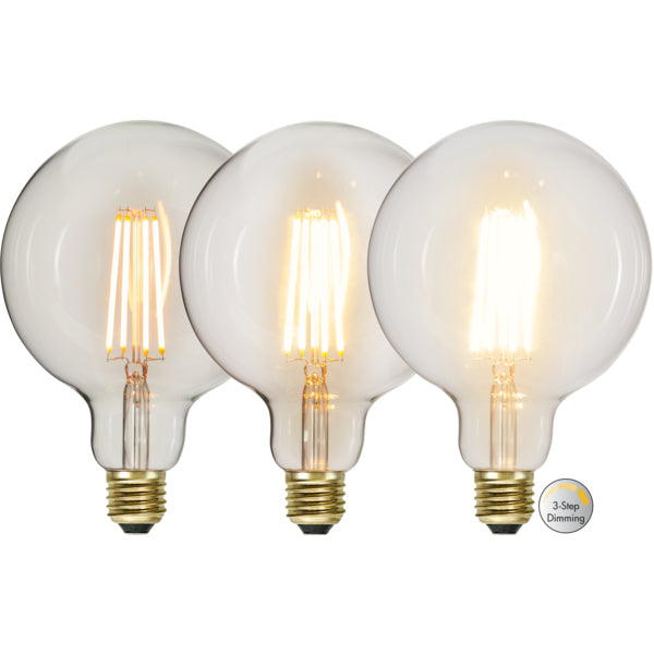 Star Trading LED-Leuchtmittel E27 Globus G125 – Warmweiss 2100 K, 700 lm, 6,5 W, dimmbar – 1 Stk.
