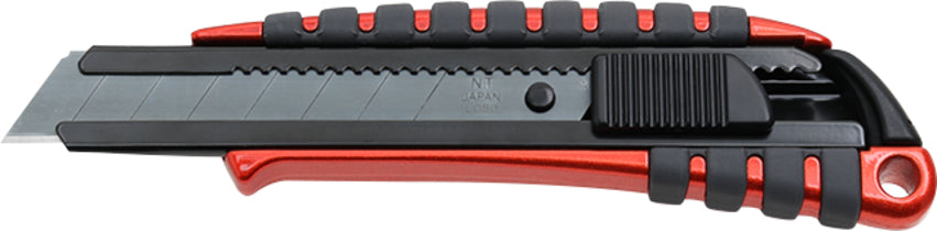 NT Cutter PMGL-EVO1R – Abbrechmesser 18 mm, Sperre, rostfreier Stahl, rot, inkl. 1 Klinge
