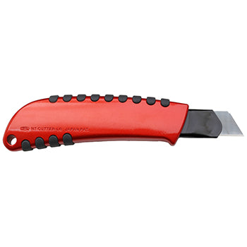 NT Cutter PMGL-EVO1R – Abbrechmesser 18 mm, Sperre, rostfreier Stahl, rot, inkl. 1 Klinge