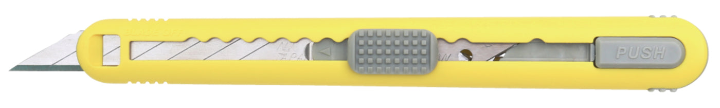 NT Cutter A-553 P – Abbrechmesser 9 mm, Edelstahlklinge, Gelb, inkl. 2 Klingen