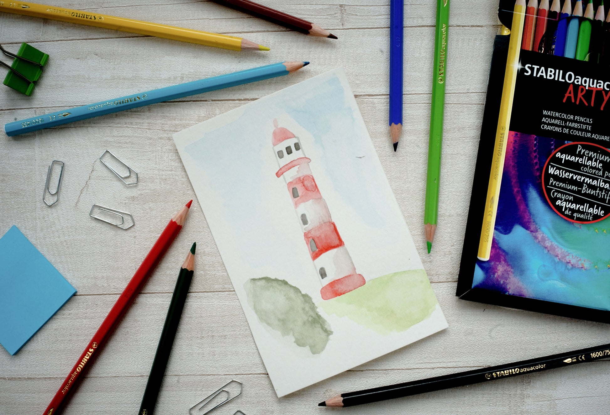 STABILO Aquarellfarbstifte aquacolor Arty – 24 Farben, Ø 2,8 mm