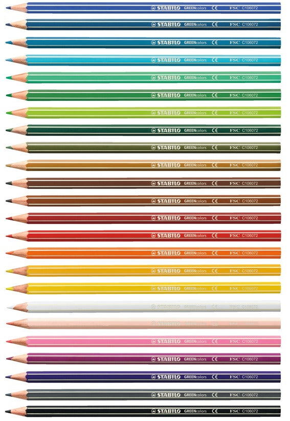 STABILO GREENcolors ARTY Farbstifte – 24 Farben, Karton