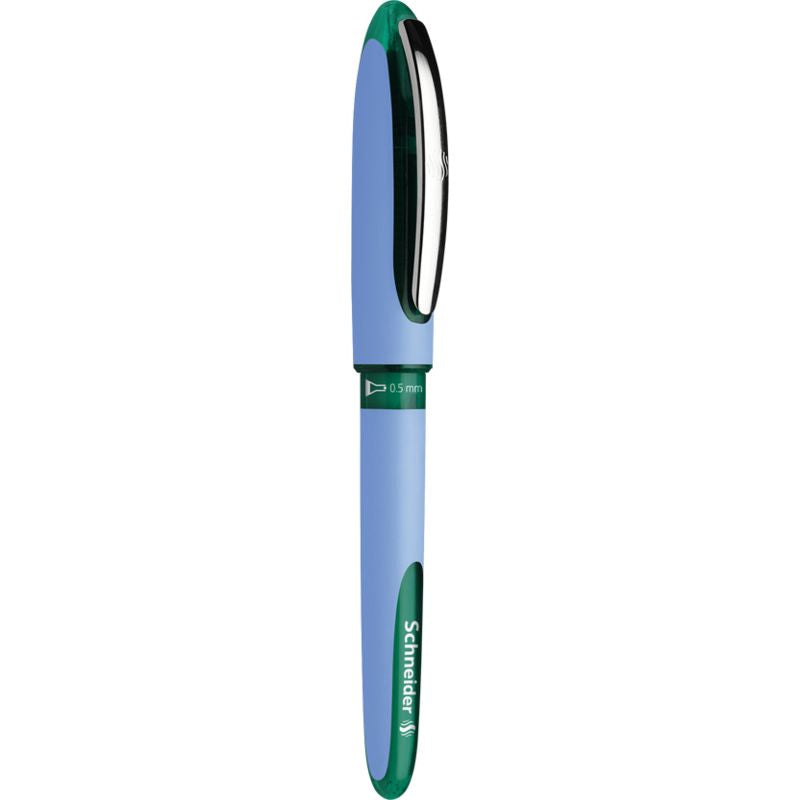 Schneider Schreibgeräte Schneider One Hybrid N – Tintenroller, 0,5 mm, grün, wasserfest, mit Kappe, sortiert