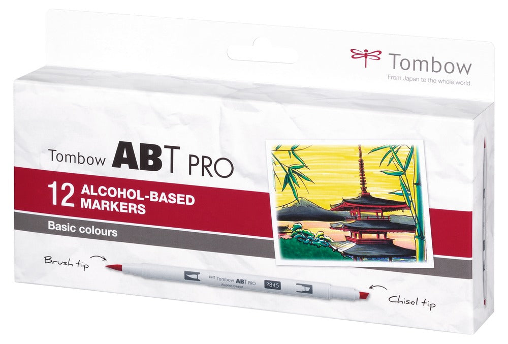 Tombow Filzstifte ABT PRO Dual Brush Pen, 12 Farben