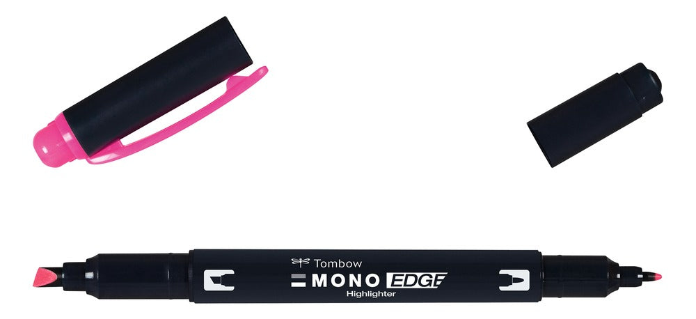 Tombow MONO edge Textmarker – Rosa, Keil/Fein 0,4–3,8 mm, schnelltrocknend