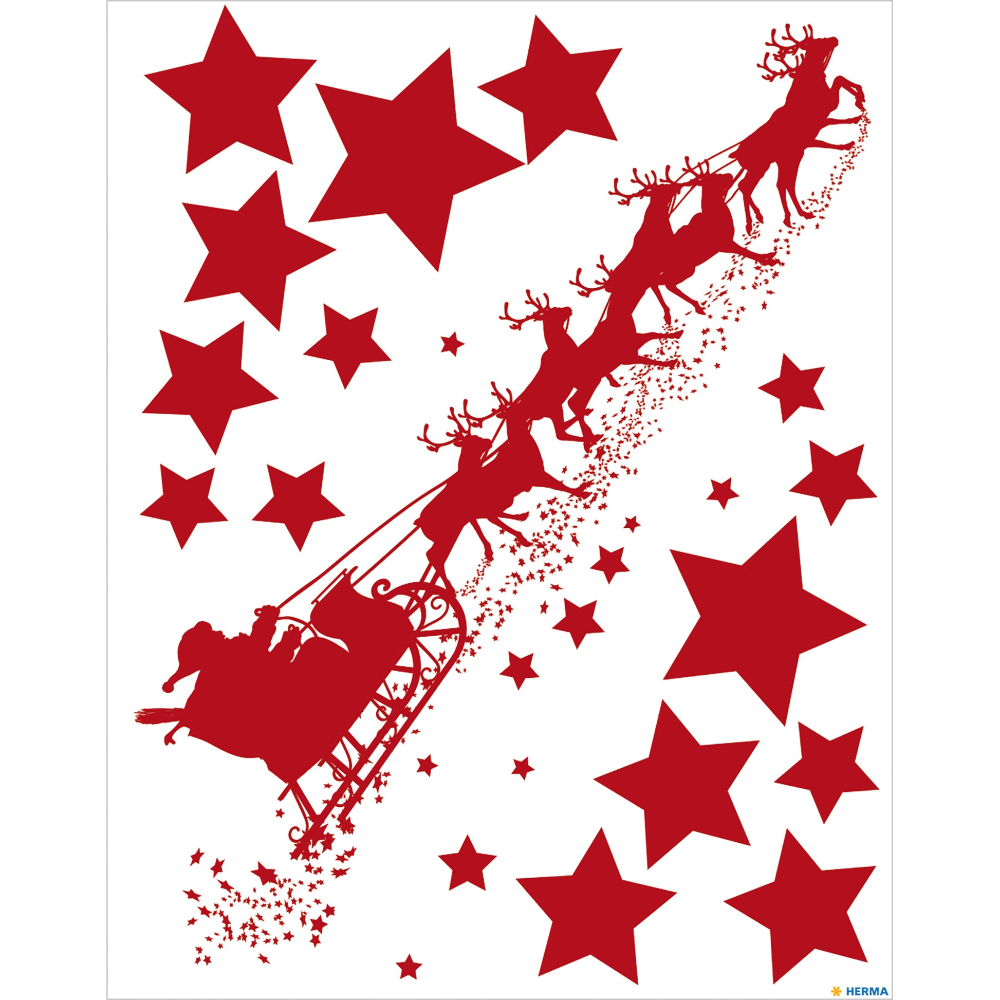 HERMA Fliesensticker Schlittenfahrt, sortiert, 21 × 29,7 cm, wiederablösbar, 15 Stück