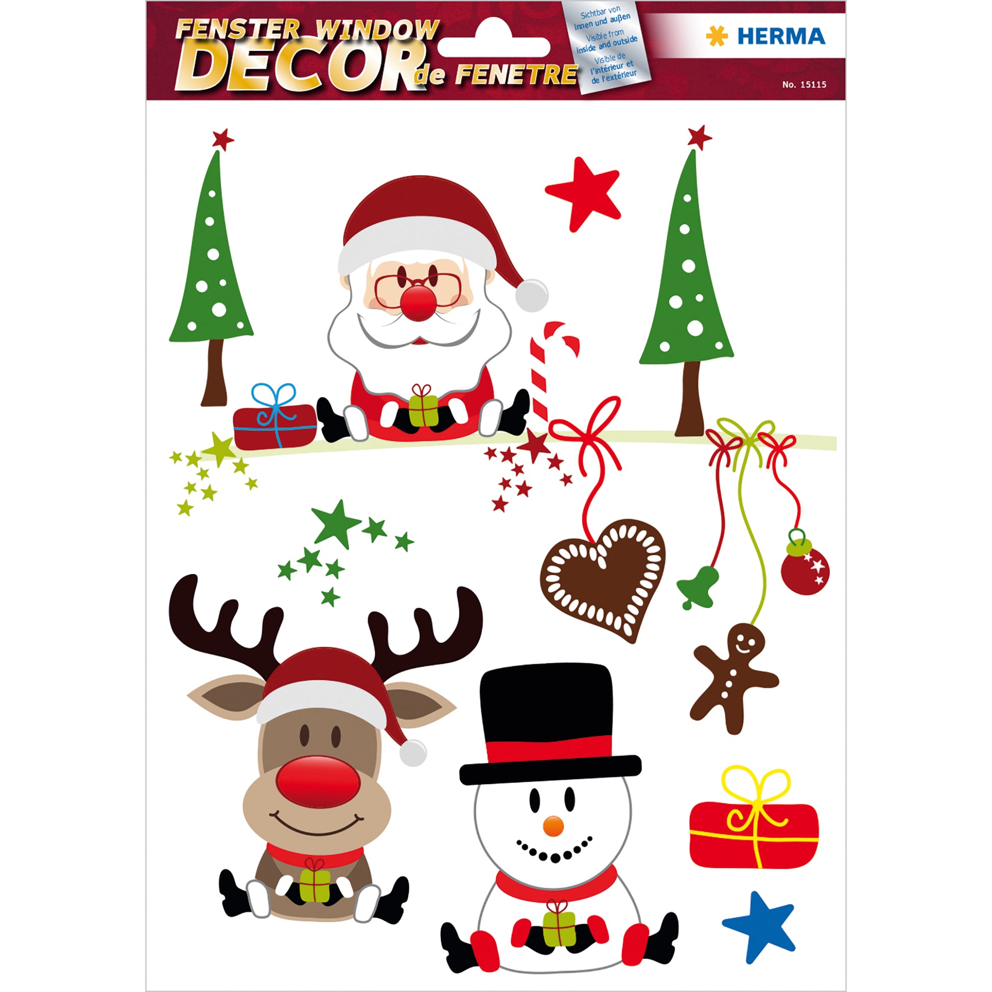 HERMA Fliesensticker Weihnachtsfreude, sortiert, 21 × 29,7 cm, wiederablösbar, 1 Stück