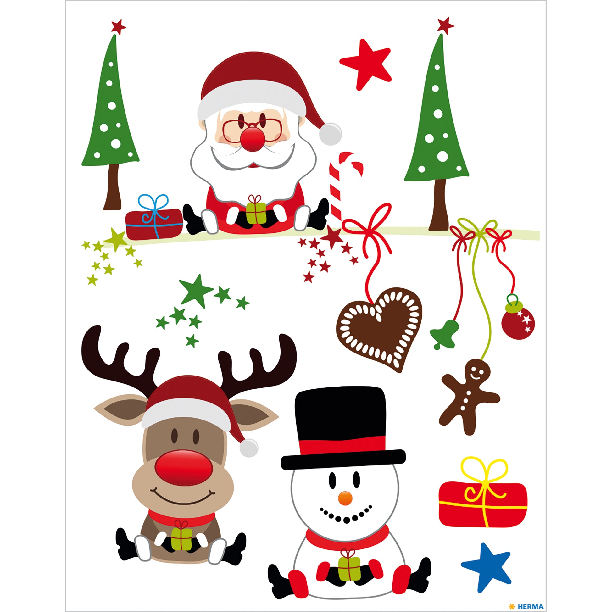 HERMA Fliesensticker Weihnachtsfreude, sortiert, 21 × 29,7 cm, wiederablösbar, 1 Stück