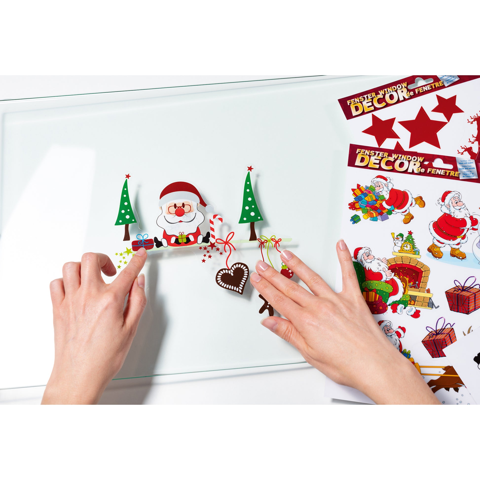 HERMA Fliesensticker Fröhlicher Weihnachtsmann, sortiert, 21 × 29,7 cm, wiederverwendbar, 1 Stück