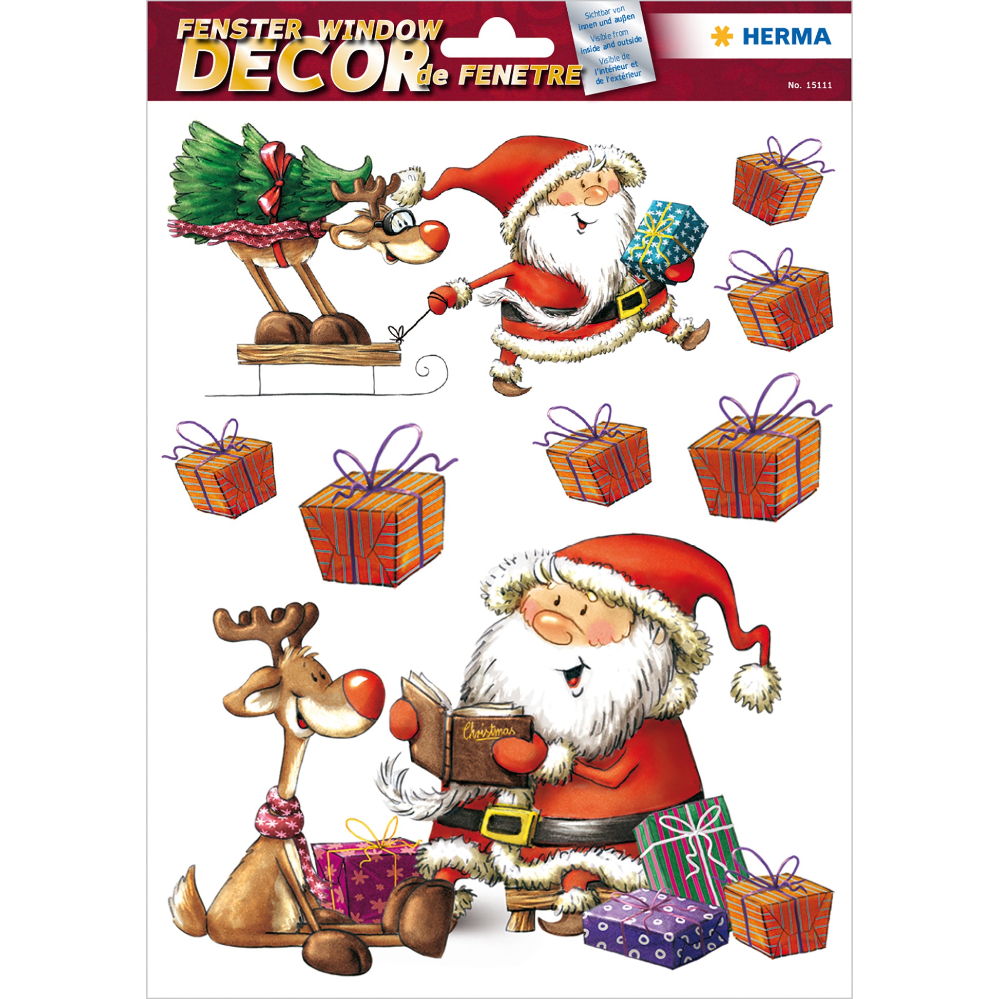 HERMA Fliesensticker Nikolaustag, sortiert, 21 × 29,7 cm, wiederablösbar, 1 Stück