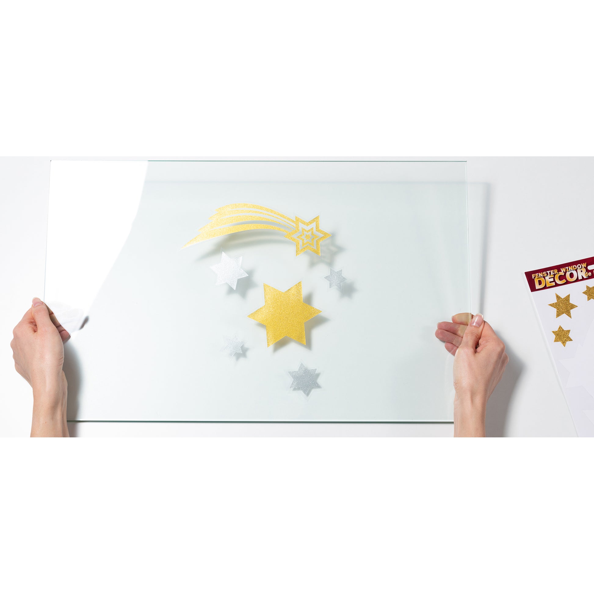 HERMA Fliesensticker Sterne, silber, A4, wiederablösbar, repositionierbar, 1 Stück