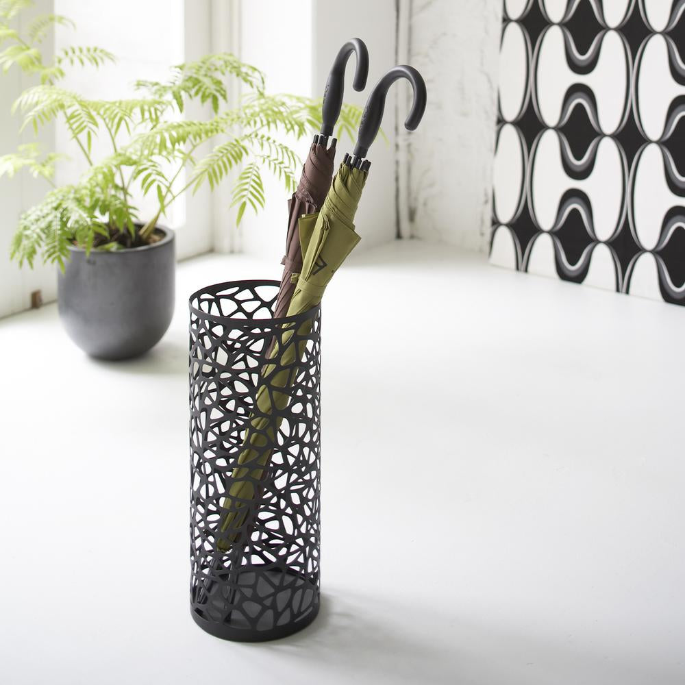 Yamazaki Nest Schirmständer – Metall – Schwarz – Ø 190 × H 465 mm